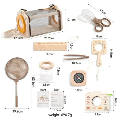 Kit d'Observation et de Collecte d'Insectes Montessori en Bois