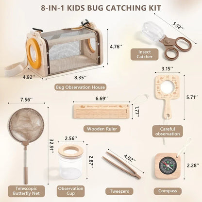 Kit d'Observation et de Collecte d'Insectes Montessori en Bois