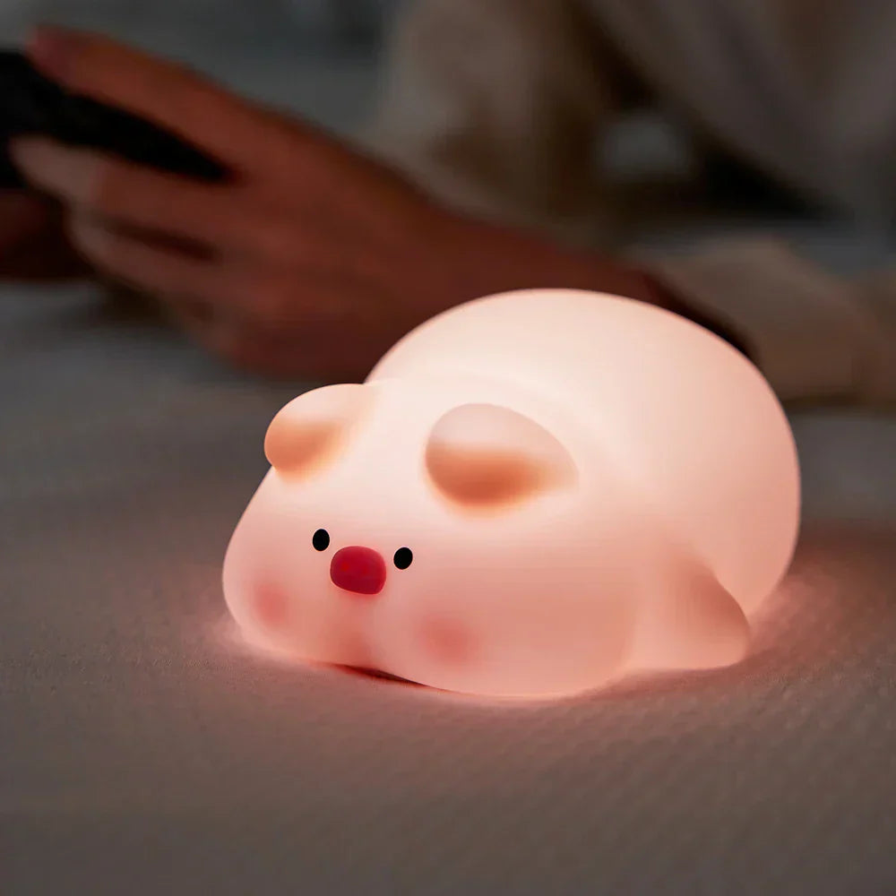Veilleuse Rechargeable en Silicone pour Enfant – Lampe LED Douce en Forme d'Animal