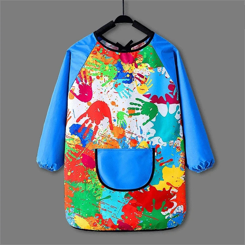 Tablier de peinture imperméable à manches longues pour enfant