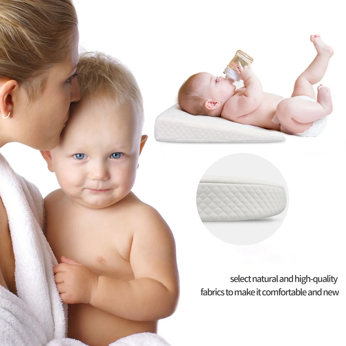 Coussin Incliné Ergonomique pour Bébé Anti-Reflux