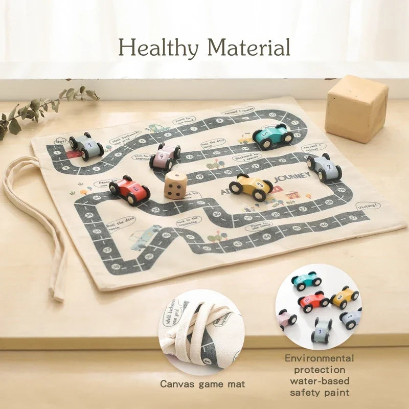 Jeu de Circulation Montessori pour Enfants – Tapis Routier et Voitures en Bois
