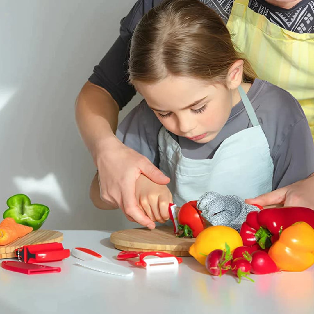 Ustensiles de Cuisine pour Enfants – Set Sécurisé aux Bords Arrondis, dès 2 ans