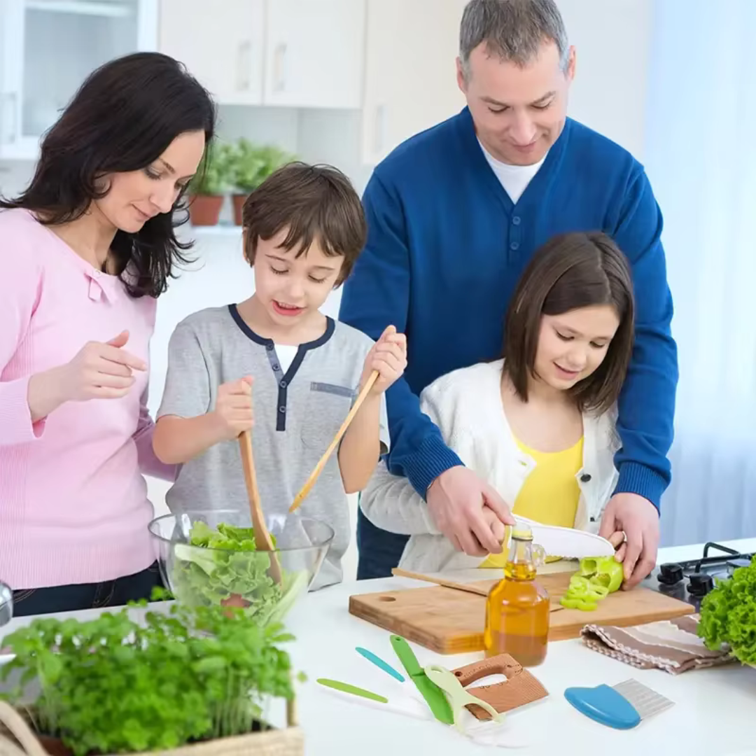 Ustensiles de Cuisine pour Enfants – Set Sécurisé aux Bords Arrondis, dès 2 ans