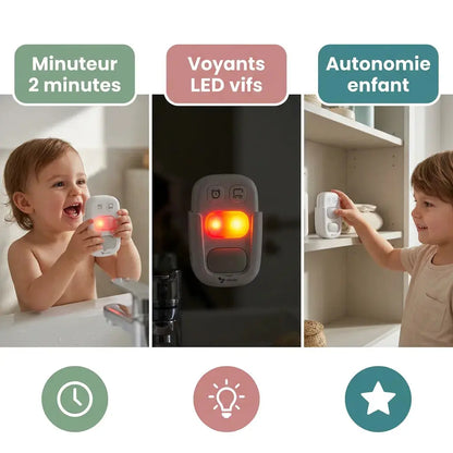 Sablier Brossage Dents Enfant LED 2 Minutes – Routine Ludique & Autonomie