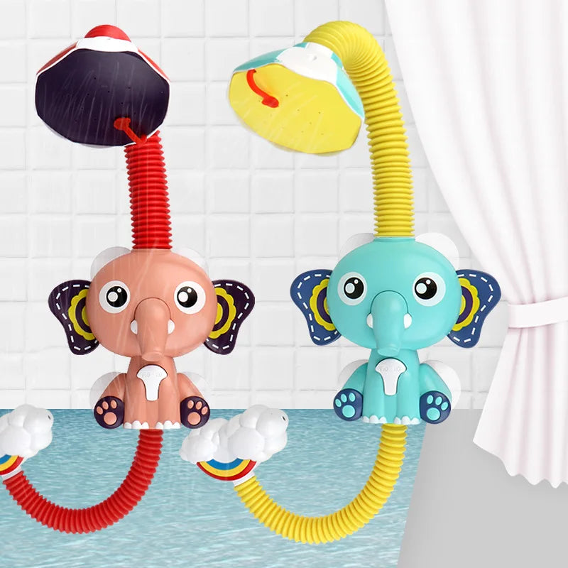 Éléphant de Bain Arroseur pour Bébé – Douche Rotative 360° avec Ventouses
