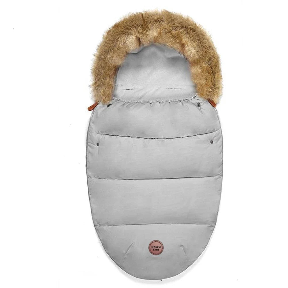 Chancelière Bébé pour Poussette – Doublée Polaire avec Bordure Fourrure