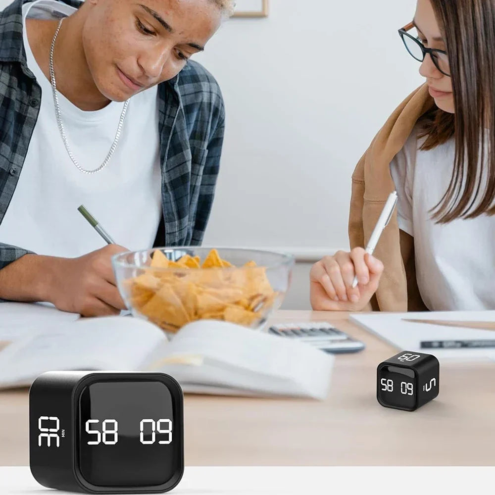 Minuteur cube numérique Pomodoro avec 4 durées préréglées