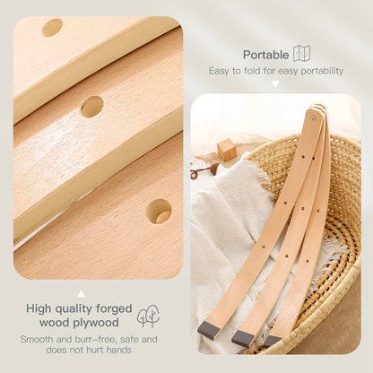 Portique d'Éveil Montessori en Bois pour Bébé – Arche d'Activités avec Jouets Suspendus | Dès 0 mois