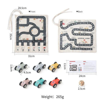 Jeu de Circulation Montessori pour Enfants – Tapis Routier et Voitures en Bois