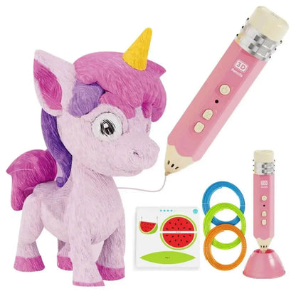 Stylo 3D Enfant Rechargeable – Création Libre & Sécurisée dès 6 Ans