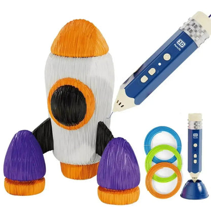 Stylo 3D Enfant Rechargeable – Création Libre & Sécurisée dès 6 Ans