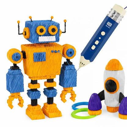 Stylo 3D Enfant Rechargeable – Création Libre & Sécurisée dès 6 Ans