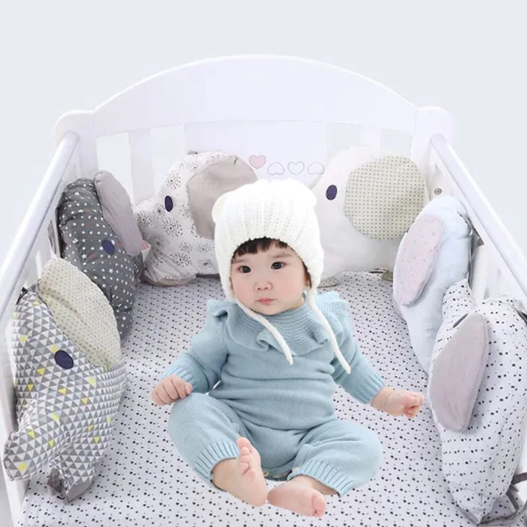 Tour de Lit pour Bébé – Coussin de Protection Doux pour Lit à Barreaux
