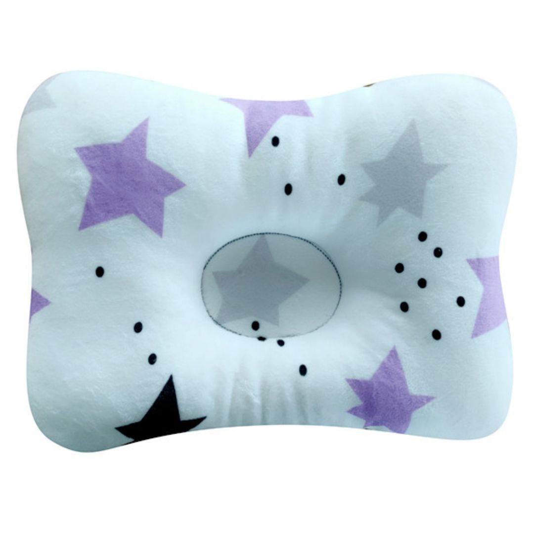 Oreiller Plat Bébé avec Appui-Tête Ergonomique Anti Tête Plate