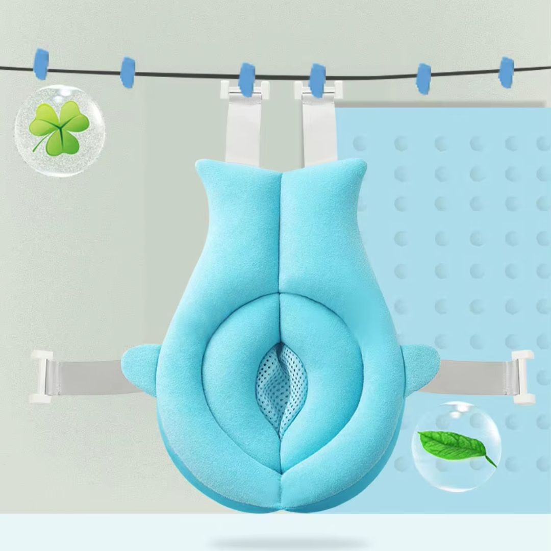 Siège de Bain Ergonomique pour Bébé – Rembourré, Sécurisé avec Sangles Réglables | 2 Coloris