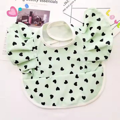 Bavoir Bébé à Manches Longues avec Poche Récupératrice