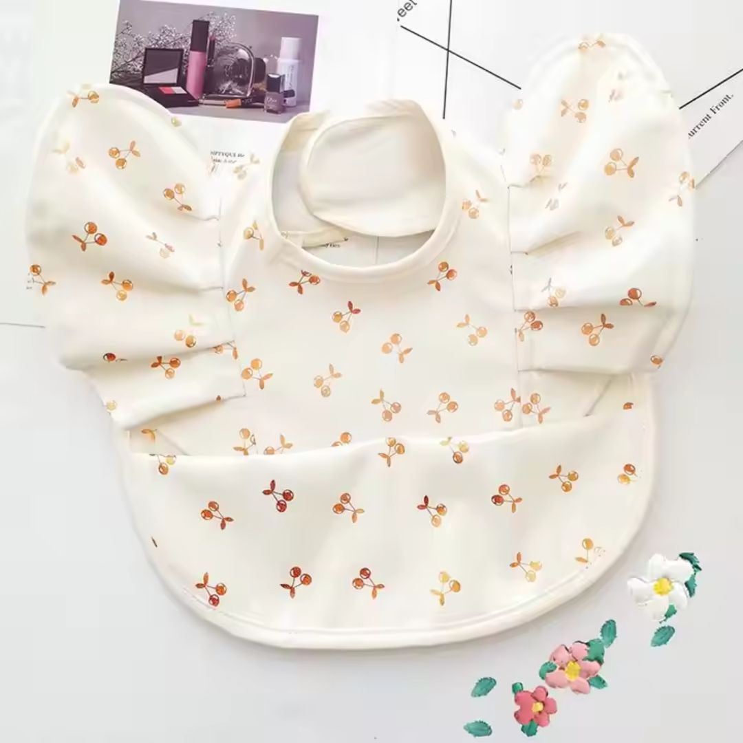 Bavoir Bébé à Manches Longues avec Poche Récupératrice