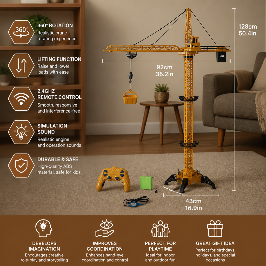 Remote-control tower crane with rotating arm, view 7