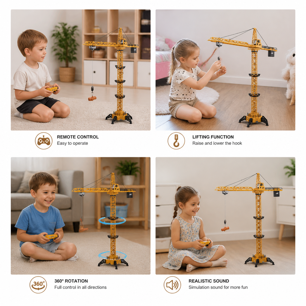 Remote-control tower crane with rotating arm, view 5