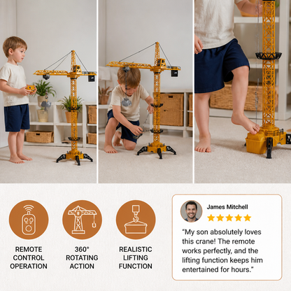 Remote-control tower crane with rotating arm, view 6