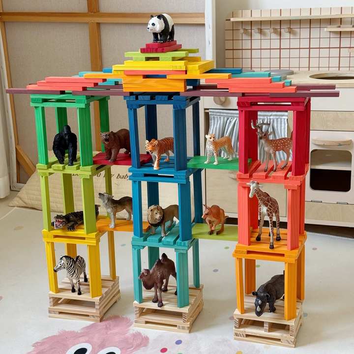 Planchettes rectangulaires de construction en bois