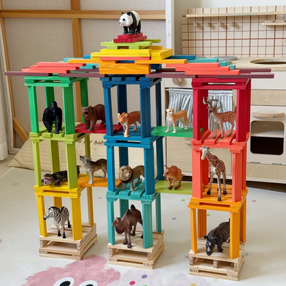 Planchettes rectangulaires de construction en bois