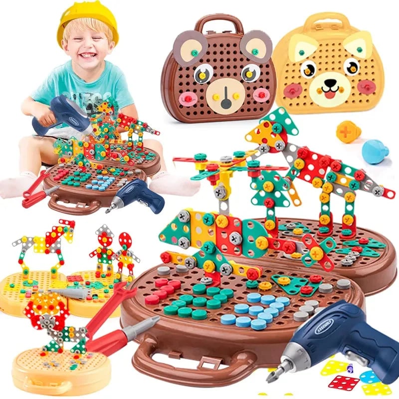 Jeu de Perceuse Interactif pour Enfants – Apprentissage STEM et Motricité Fine