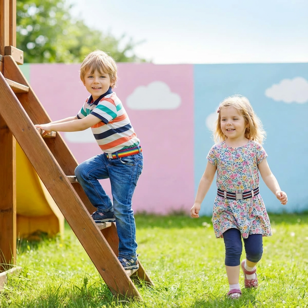 Ceinture Élastique pour Enfants – Sans Boucle, Confortable Toute la Journée, 16 Motifs