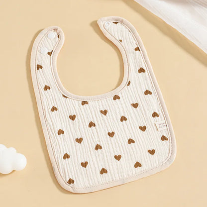 Lot de Bavoirs Bébé en Mousseline avec Fermeture à Pressions