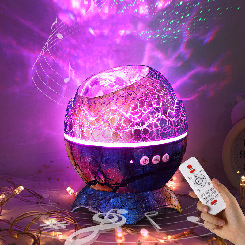 Veilleuse Projecteur Étoilé pour Enfant – Design Œuf de Dinosaure avec Haut-Parleur Bluetooth
