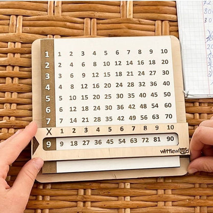 Jeu en Bois Tables de Multiplication – Jeu Montessori Éducatif pour Apprendre les Maths