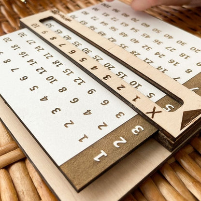 Jeu en Bois Tables de Multiplication – Jeu Montessori Éducatif pour Apprendre les Maths