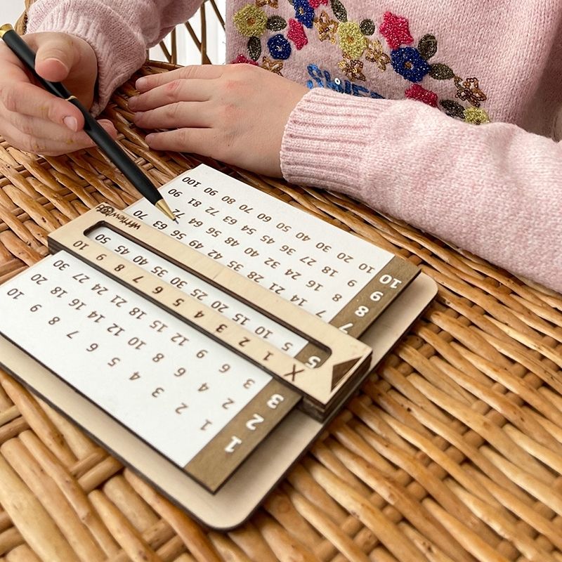 Jeu en Bois Tables de Multiplication – Jeu Montessori Éducatif pour Apprendre les Maths