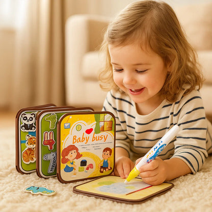 Livre de coloriage Montessori 2-en-1 – Livre d'apprentissage et de jeux créatif pour enfants