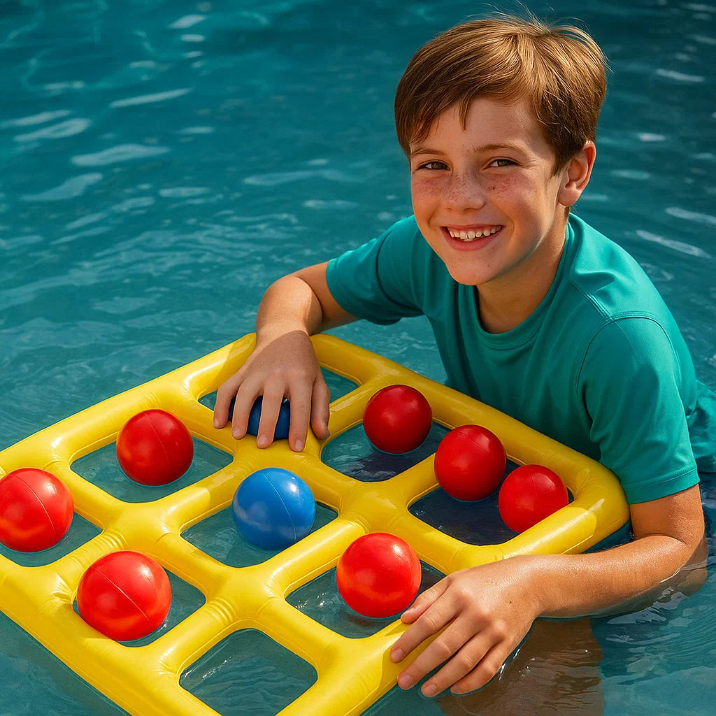 Jeu de Morpion Gonflable pour Piscine – Stratégie & Éclaboussures en Famille