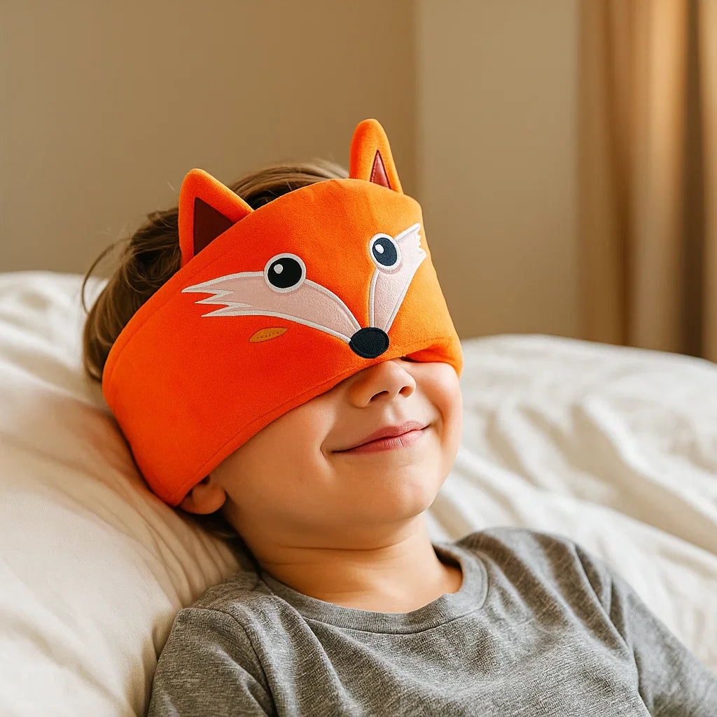 Casque Bluetooth + Masque de Sommeil 2-en-1 pour Enfants – Doux, Sans Fil, Idéal Voyage
