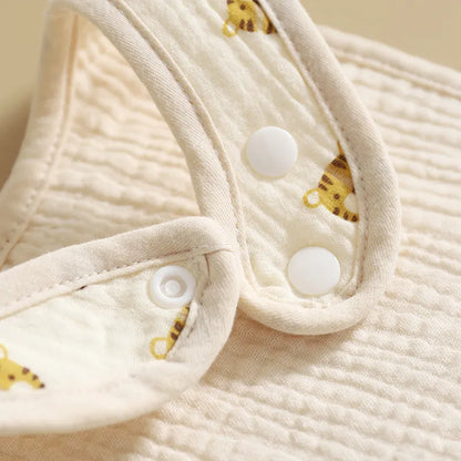 Lot de Bavoirs Bébé en Mousseline avec Fermeture à Pressions