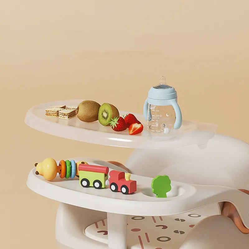 Chaise Haute Bébé 2 en 1 avec Table et Siège Enfant