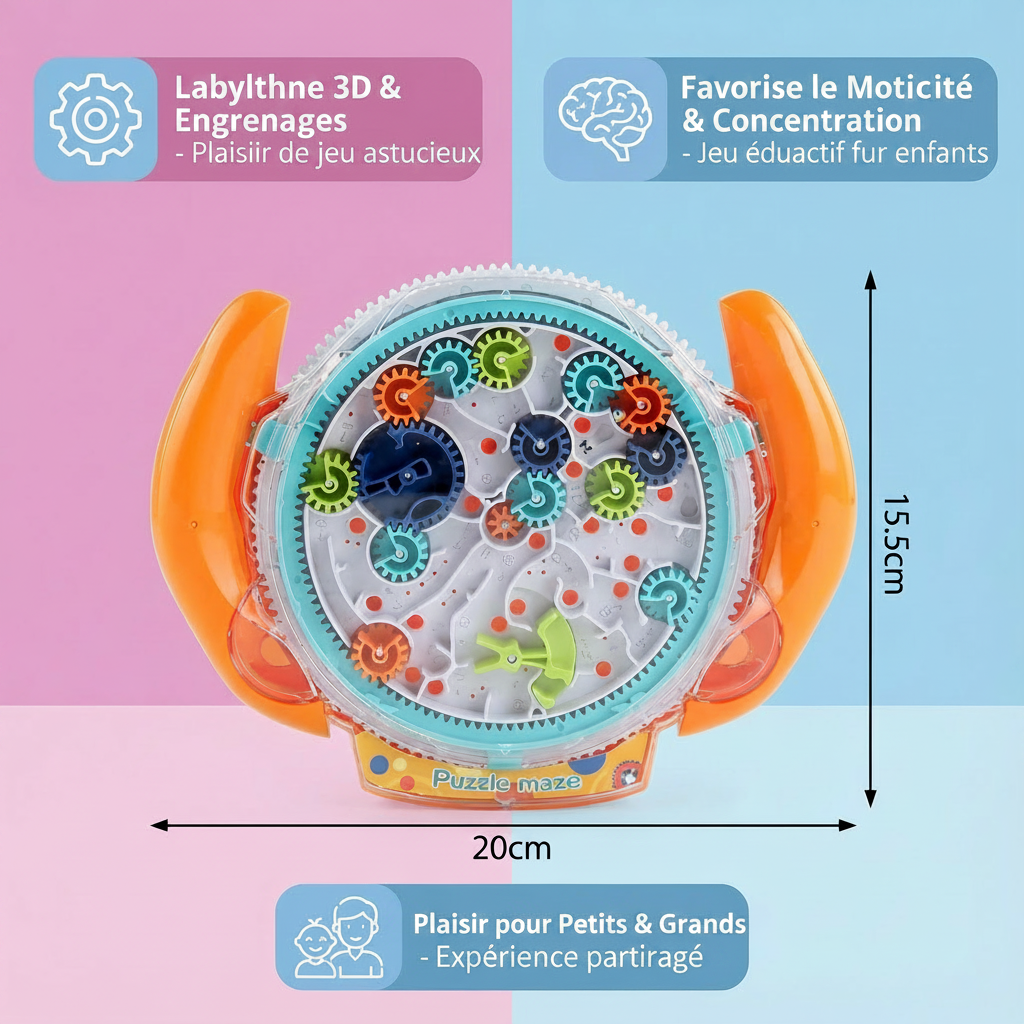 Labyrinthe à Bille 3D – Jeu d’Adresse & Jeu Éducatif pour Enfants