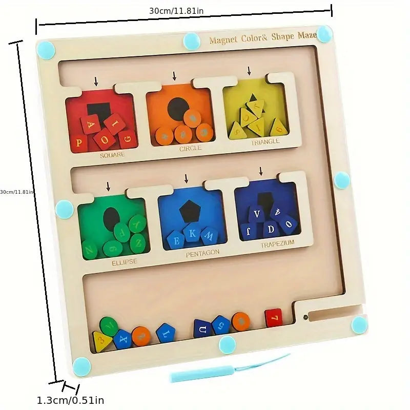 Jeu d'Éveil Montessori – Formes, Couleurs et Chiffres à Découvrir