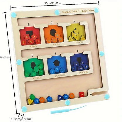 Jeu d'Éveil Montessori – Formes, Couleurs et Chiffres à Découvrir