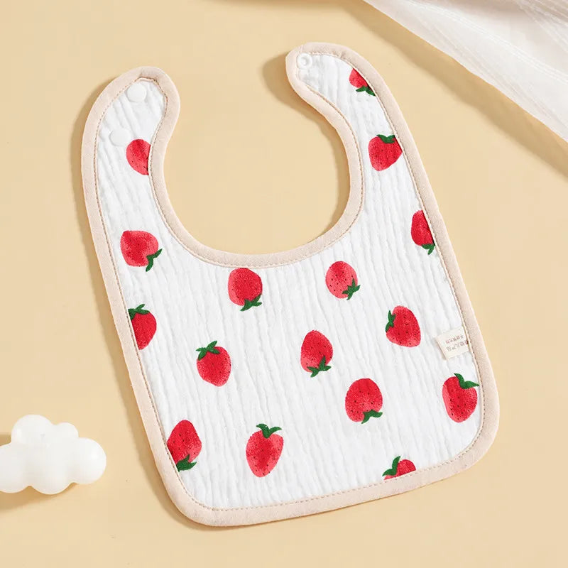 Lot de Bavoirs Bébé en Mousseline avec Fermeture à Pressions