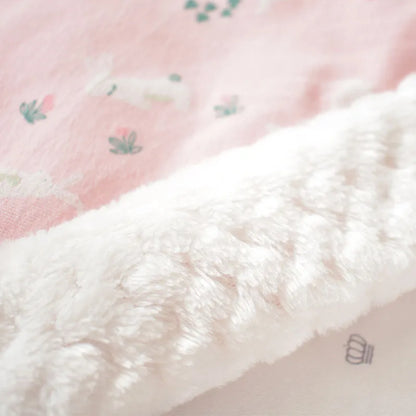 Couverture d’Emmaillotage à Capuche pour Bébé – Couverture Polaire Douce avec Oreilles