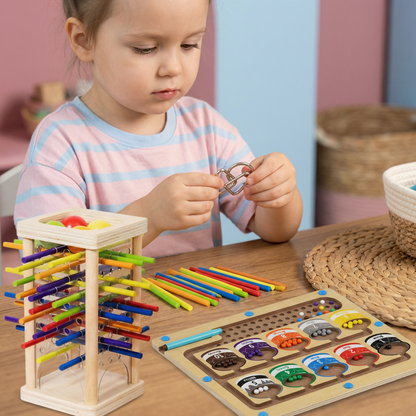 Set de Jeux Montessori 3 Pièces – Jeux Éducatifs de Logique pour Enfants