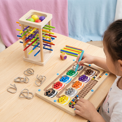 Set de Jeux Montessori 3 Pièces – Jeux Éducatifs de Logique pour Enfants