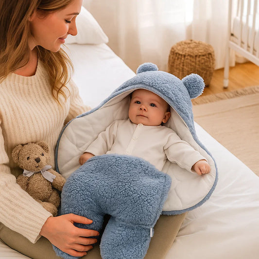 Ensemble Couverture et Pyjama Ours pour Bébé – Set Douillet pour Nouveau-Nés et Tout-Petits