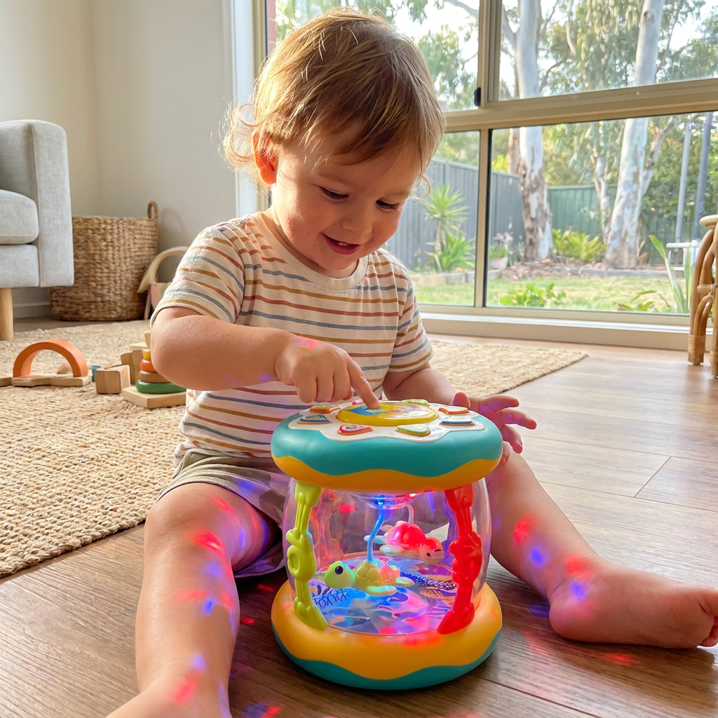 Jouet musical interactif avec lumières
