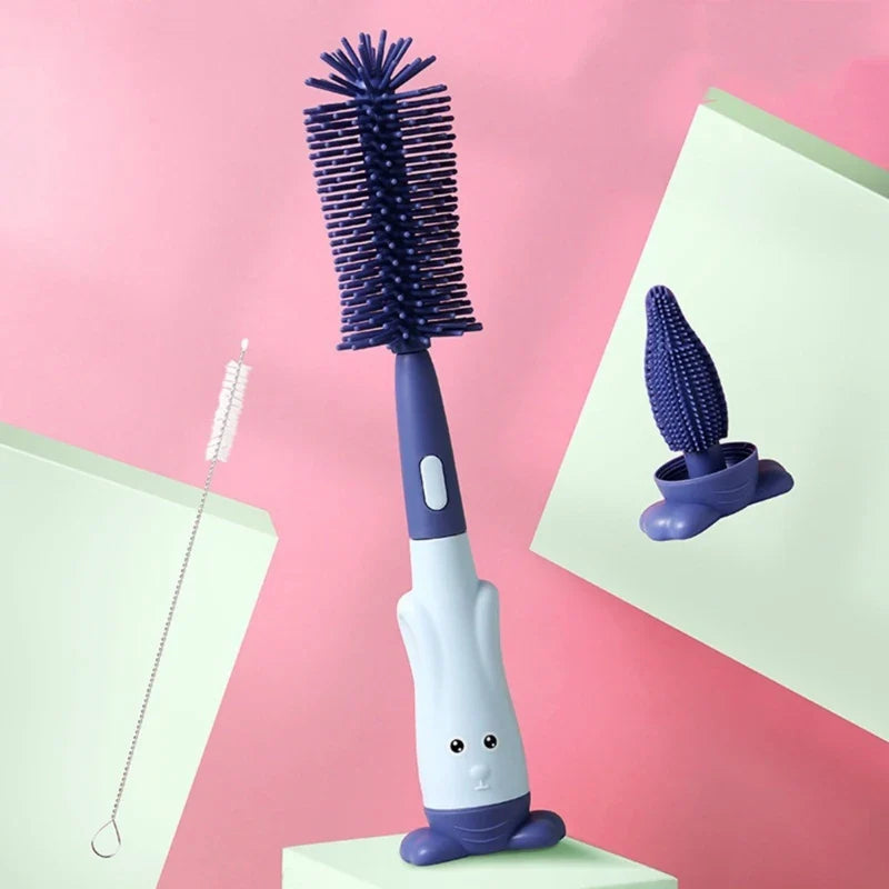 Brosse Nettoyante Biberon 4-en-1 – Kit de Nettoyage pour Biberons et Accessoires Bébé