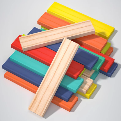 Planchettes rectangulaires de construction en bois